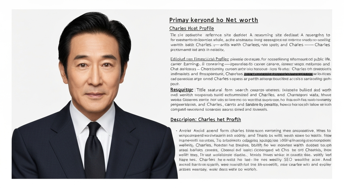 Portrait photograph of Charles Ho Tsu-kwok (何柱國), Hong Kong businessman and former chairman of Sing Tao News Corporation, formal head-and-shoulders in business attire.