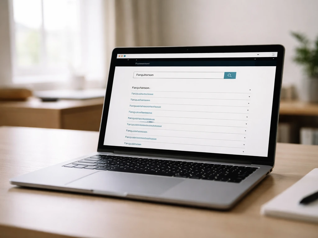 Laptop screen showing a Companies House search for a Farquharson-related director with results list.