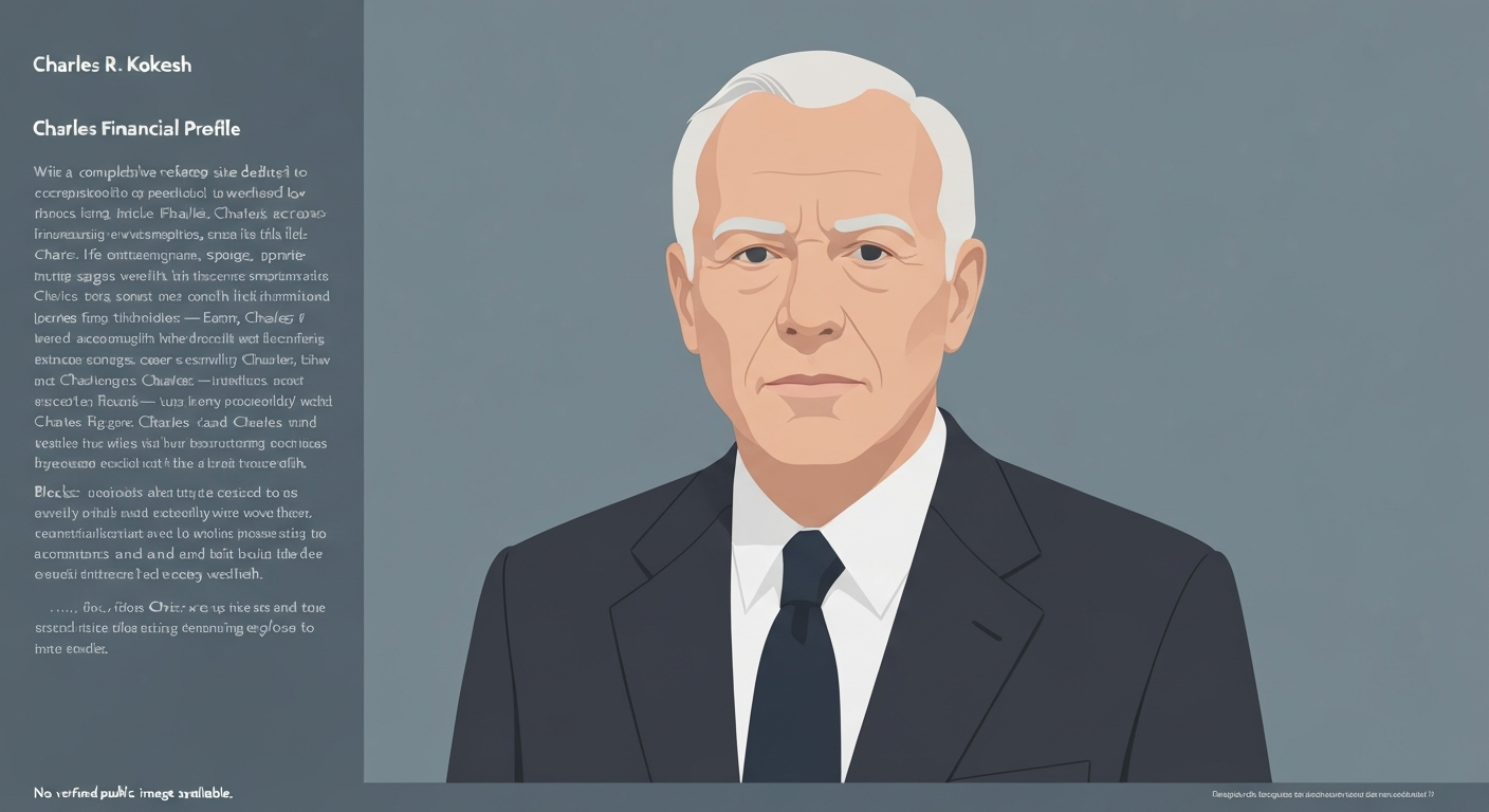 Neutral illustrated portrait placeholder for Charles R. Kokesh (non-photorealistic) with caption 'No verified public image available.'