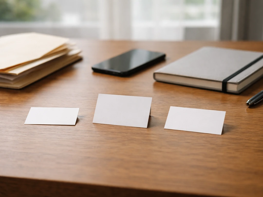 Three mismatched money-number cards on a desk beside financial folders, illustrating inconsistent net worth data sources